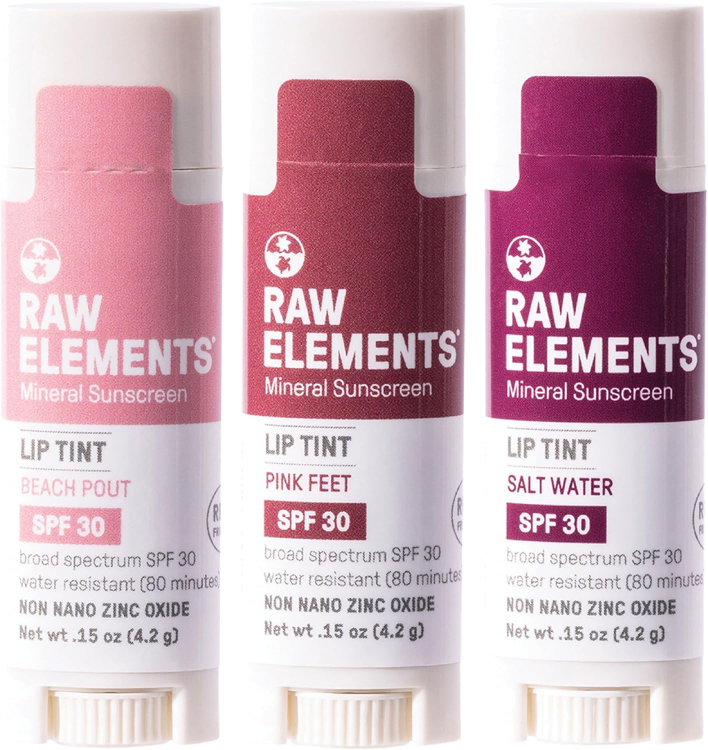 Raw Elements Sunset Pack Tinted Lip SPF 30 front packaging view