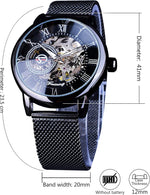 Forsining minimalist retro mechanical watch side profile