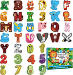 SpriteGru large magnetic letters and numbers front view of animal alphabet set