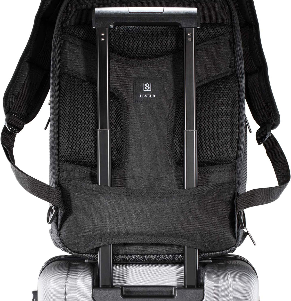 LEVEL8 Laptop Backpack, Work Backpack for Men Women, Travel Computer Bag for Business Fits 15.6" Laptop and Notebook - Black - Image 9