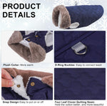 BEAUTYZOO waterproof dog clothes puffer vest showcasing belly snaps closure