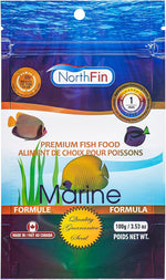 Northfin marine fish food front view packaging 100g
