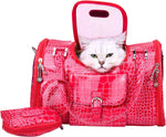 Dutis pet carrier side view with ventilation mesh