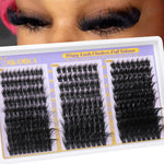 Volume Lash Clusters with Bottom Lashes Wispy Fluffy Eyelash Clusters Manga Lashes Clusters with Spikes 14-24mm Long 260D Thick Cluster Eyelash Extensions D Curl 236pcs Individual Lashes by Yawamica - Image 8