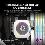 Corsair XC7 RGB Elite LCD CPU Water Block IPS screen display
