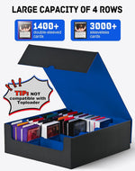 ZLCA deck box open showing multi-row storage layout and dividers