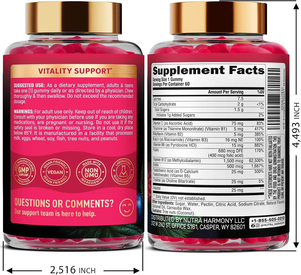 Nutraharmony Biotin with silicon softgels bottle packaging