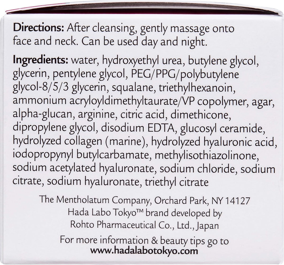 Hada Labo Tokyo Plumping Gel Cream, Facial Moisturizer, Clinically Proven to Provide 24-Hour Moisture in One Use, Super HyaluronicAcid, Ceramides, Collagen, No Parabens, Dyes or Fragrance, 1.76 oz - Image 9