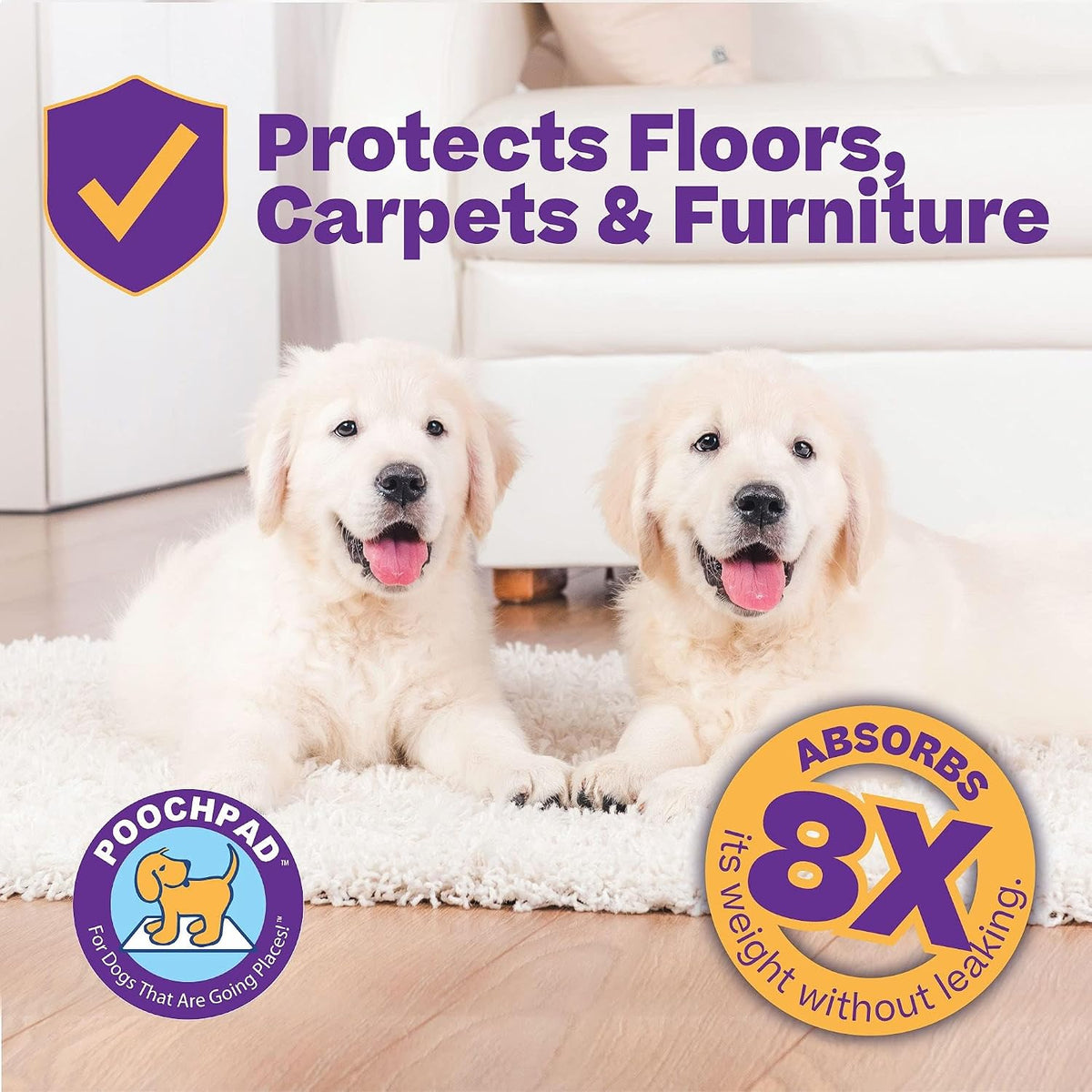 PoochPad pet pad leakproof backing