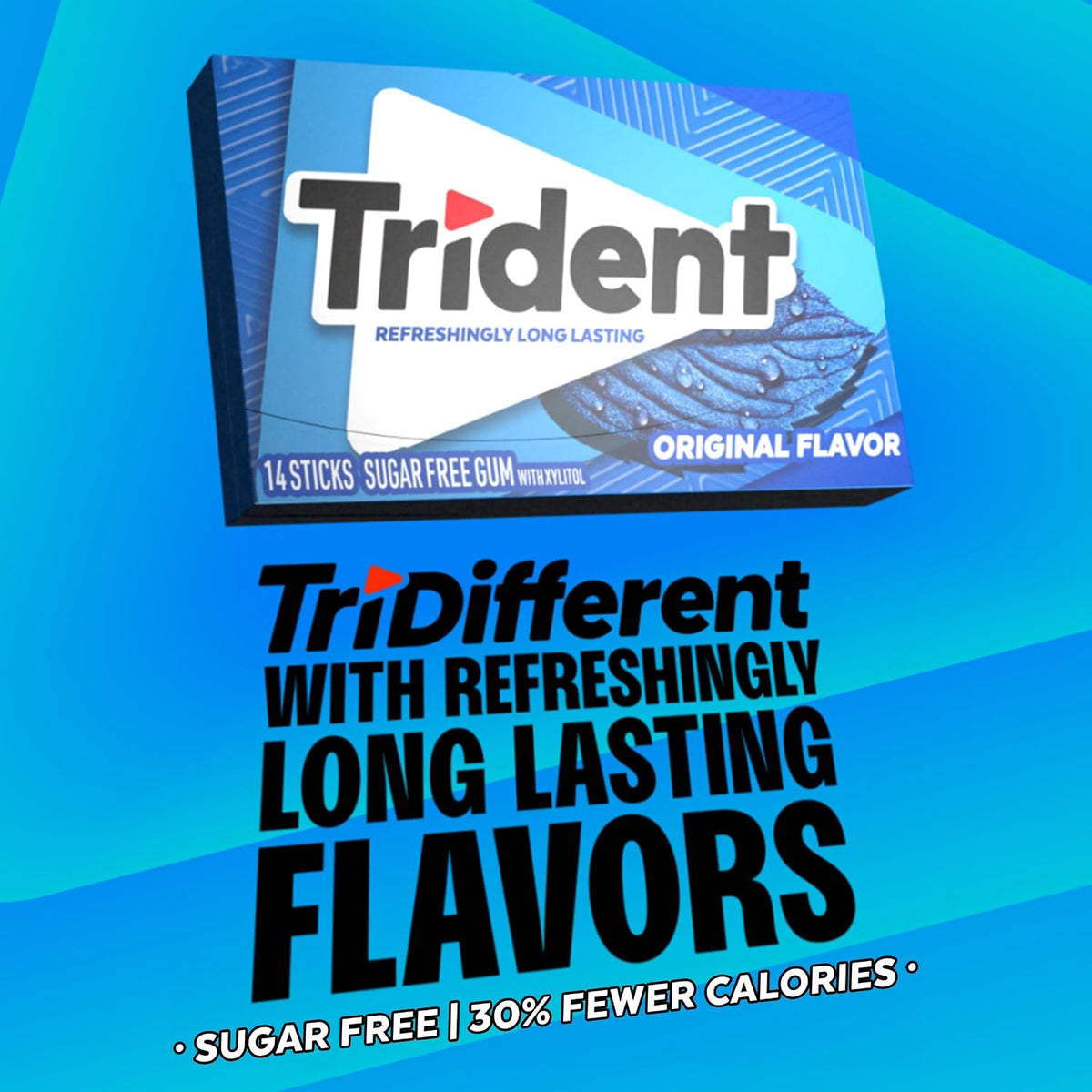 Trident original flavor sugar free gum sticks layout