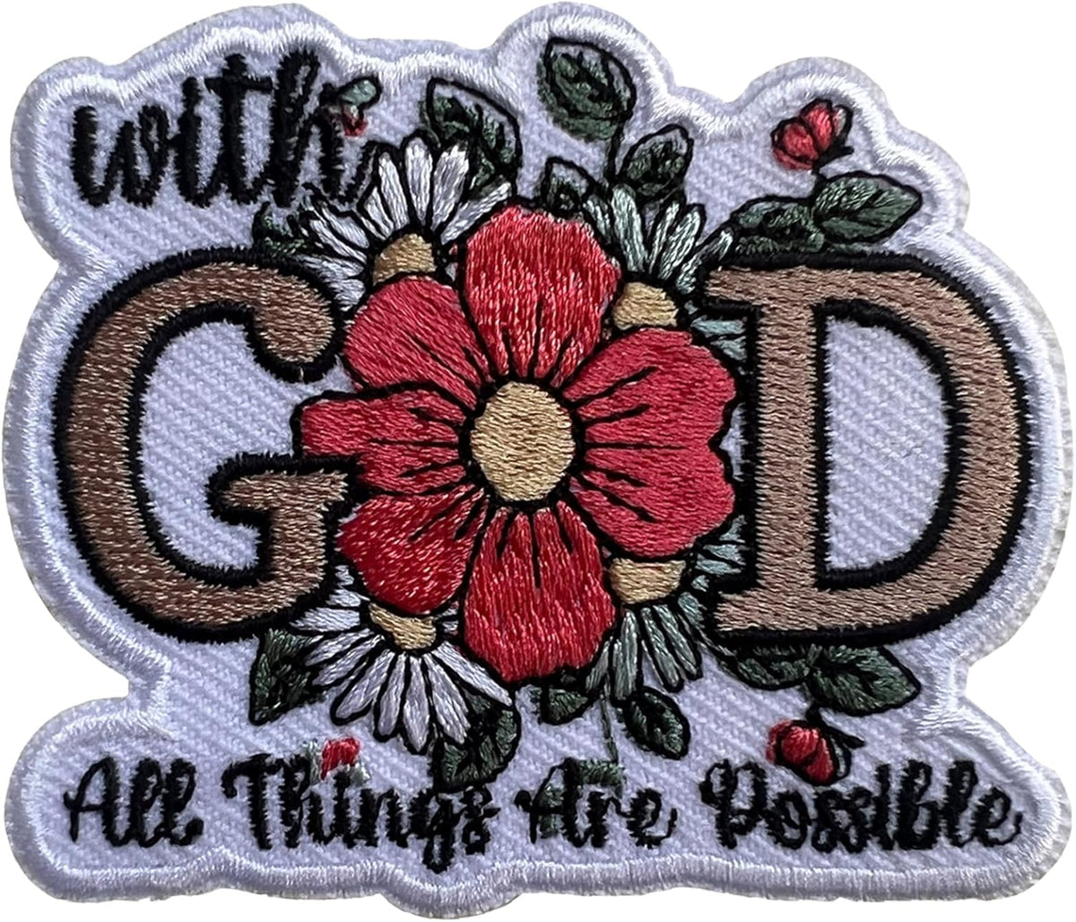 LEMEPINZ With God All Things Are Possible Patch front view