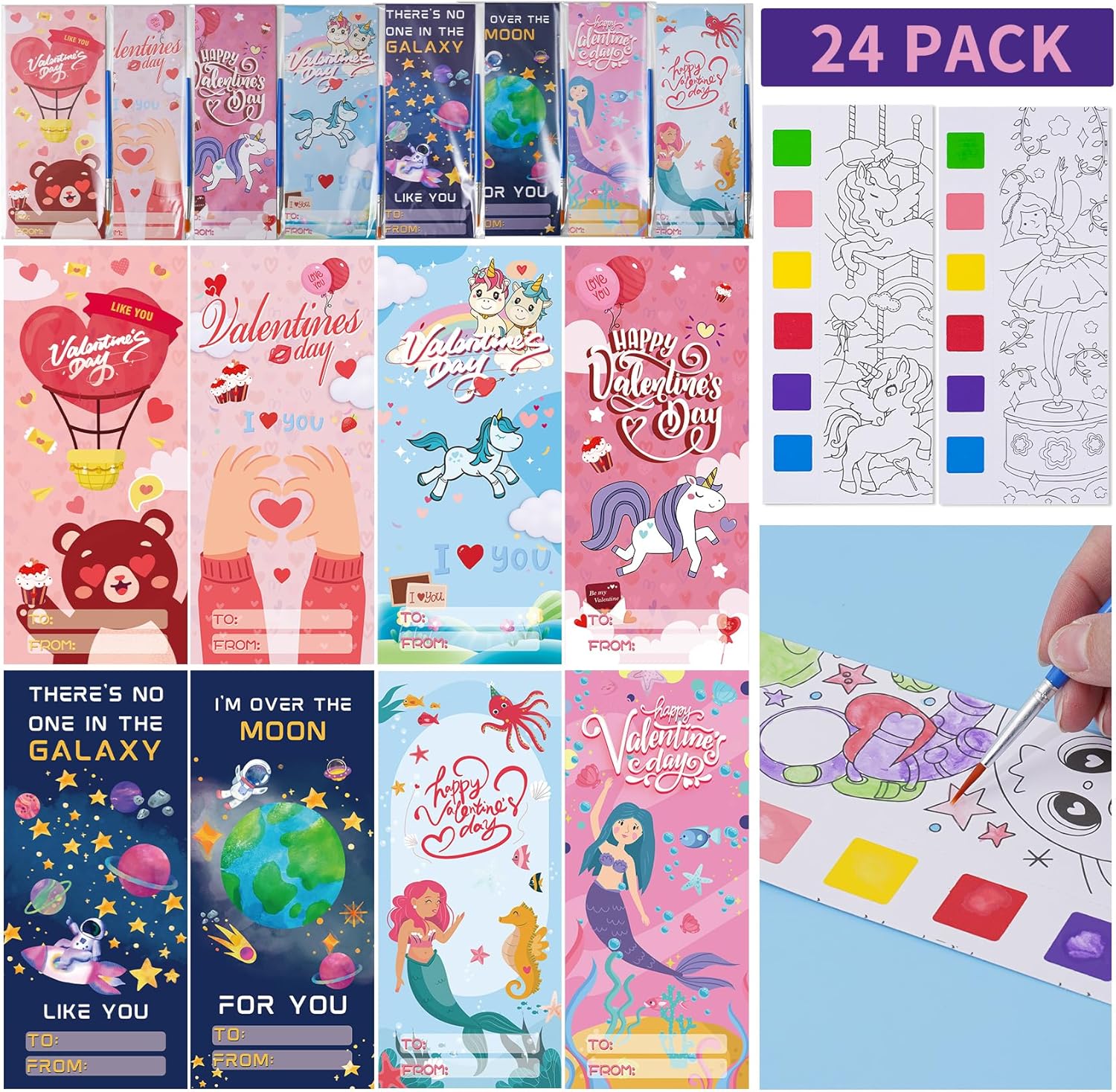 Sigilyer kids watercolor coloring books front view showing colorful cartoon animal covers.