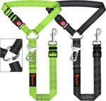 Removable Dog Seat Belt Harness for Car, 3 in 1 Pet Dog Car Seatbelt Leash, Retractable Restraint Secures to Vehicle Headrest & Adjustable Reflective Bungee Dog Seatbelt Tether, Blue and Black - Image 15