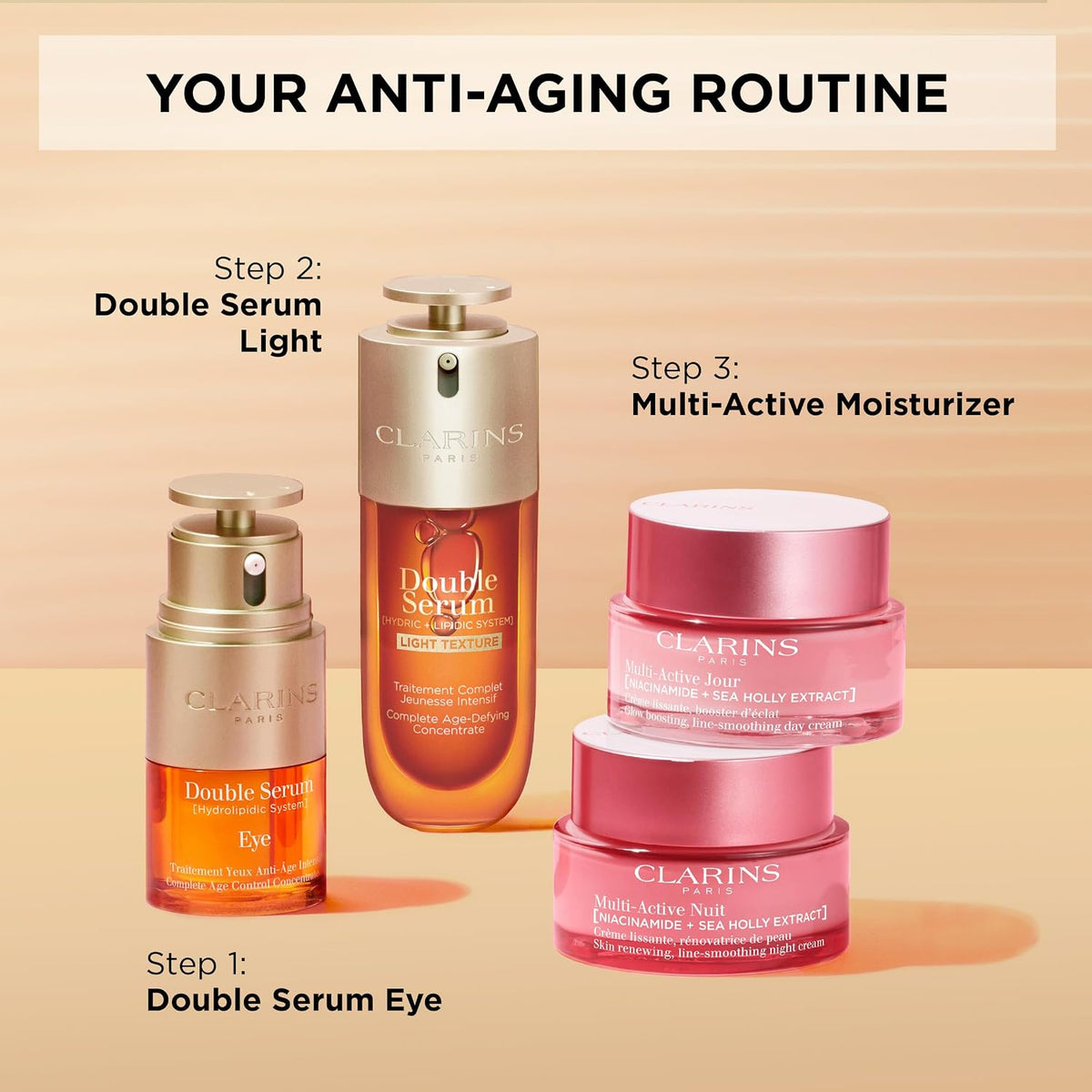Clarins DOUBLE SERUM LIGHT TEXTURE | Anti Aging Serum | Visibly Firms, Smoothes, Boosts Radiance and Refines Pores | 24H Hydration | Great for Combination to Oily Skin and Humid Climates - Image 12