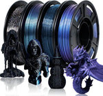 YOUSU 3D Printer Filament, 250G PLA Silk Filament Bundle, 1.75mm Smooth Silk Filament Muticolor, Silk PLA Filament 4 Color Pack 4x250g (Gold, Silver, Pink, White) - Image 13