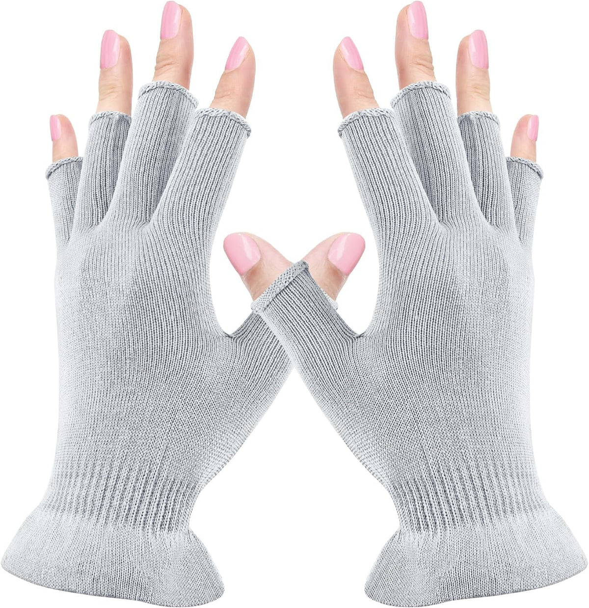 MIG4U Fingerless Moisturizing Gloves, Half Finger Touchscreen Beauty Glove for Eczema, SPA, Dry Hands, Skin Treatment, Summer Sun UV Protection (S/M, Black-1pair) - Image 11