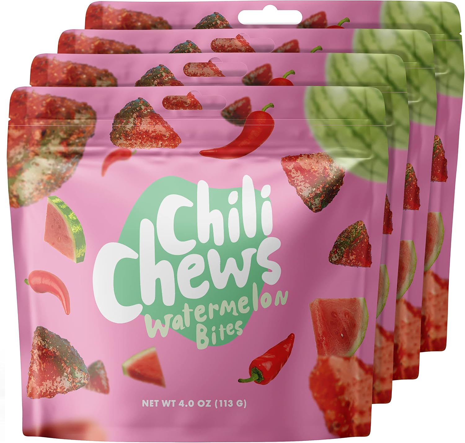 Chili Chews Watermelon Bites front packaging view