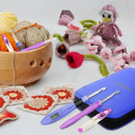 Suizhx crochet kit with interchangeable needles in storage case
