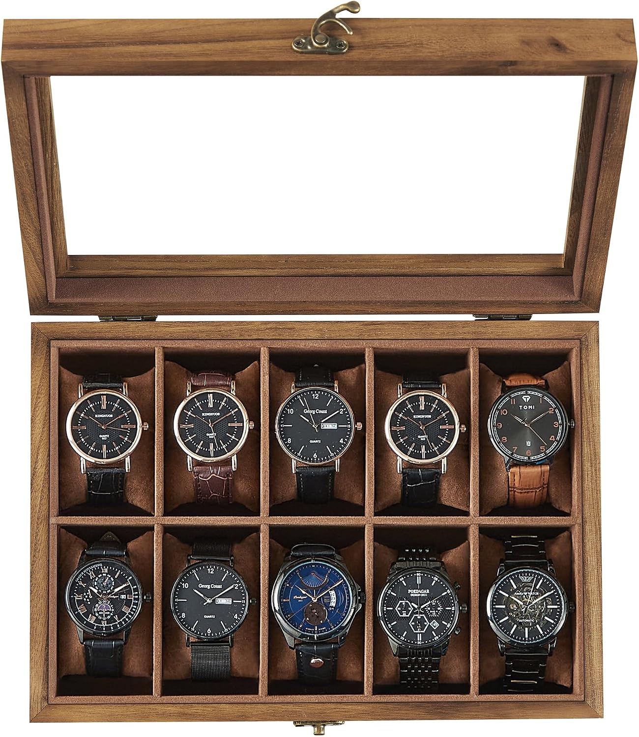 SONGMICS 10-Slot Watch Box front view
