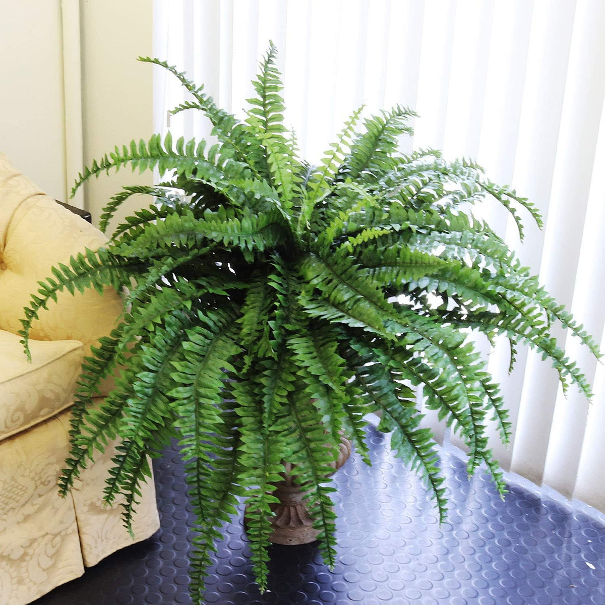 Larksilk artificial green houseplant angle view