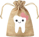 Shappy Tooth Fairy Bag Pouch in pink style front view