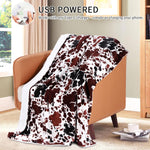 CZZDERAM electric blanket folded to display soft flannel fabric texture