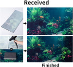 COMSUN aquatic plants aquarium background package showing the separate double-sided tape pieces.