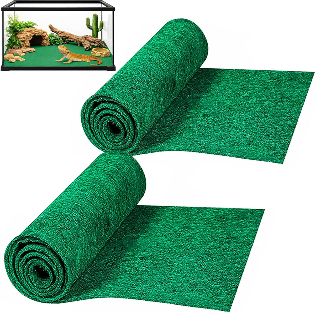 Premium HERCOCCI reptile accessories showing safe alternative to loose sand bedding.