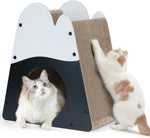FUKUMARU Cat Scratcher House, Cozy Cardboard Cat Bed Design Scratching Pad | 16.93 Inch Bevelled Surface, Safe and Secure for Kittens, Eco-Friendly, Maximum Load Capacity 22 Lbs - Image 9