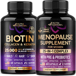 Nutraharmony Biotin Collagen Keratin Menopause Capsules front view bottle