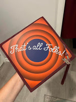 Tassel Toppers graduation cap topper displayed on mortarboard