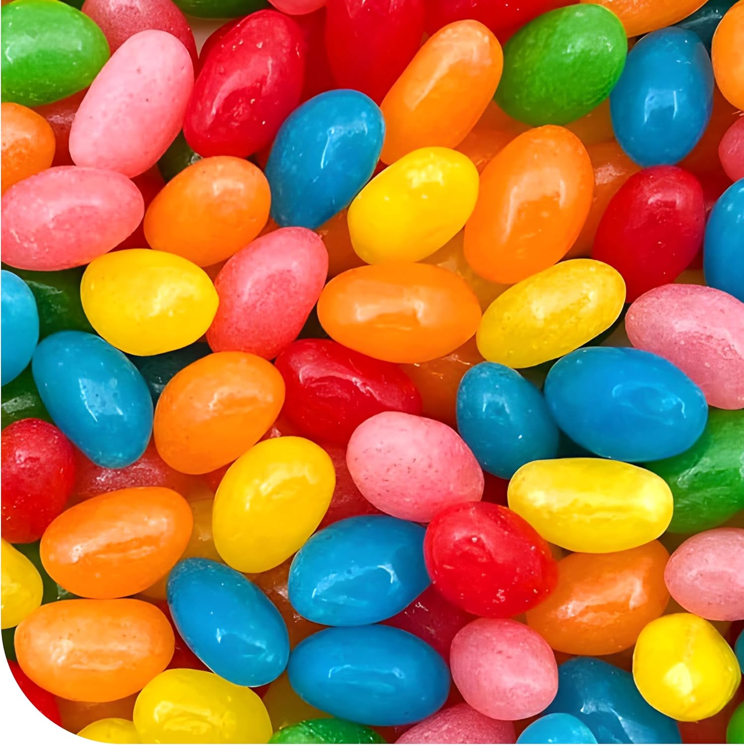 Crazyoutlet Jelly Beans front view of five pound bulk packaging showing assorted colorful fruit candies.