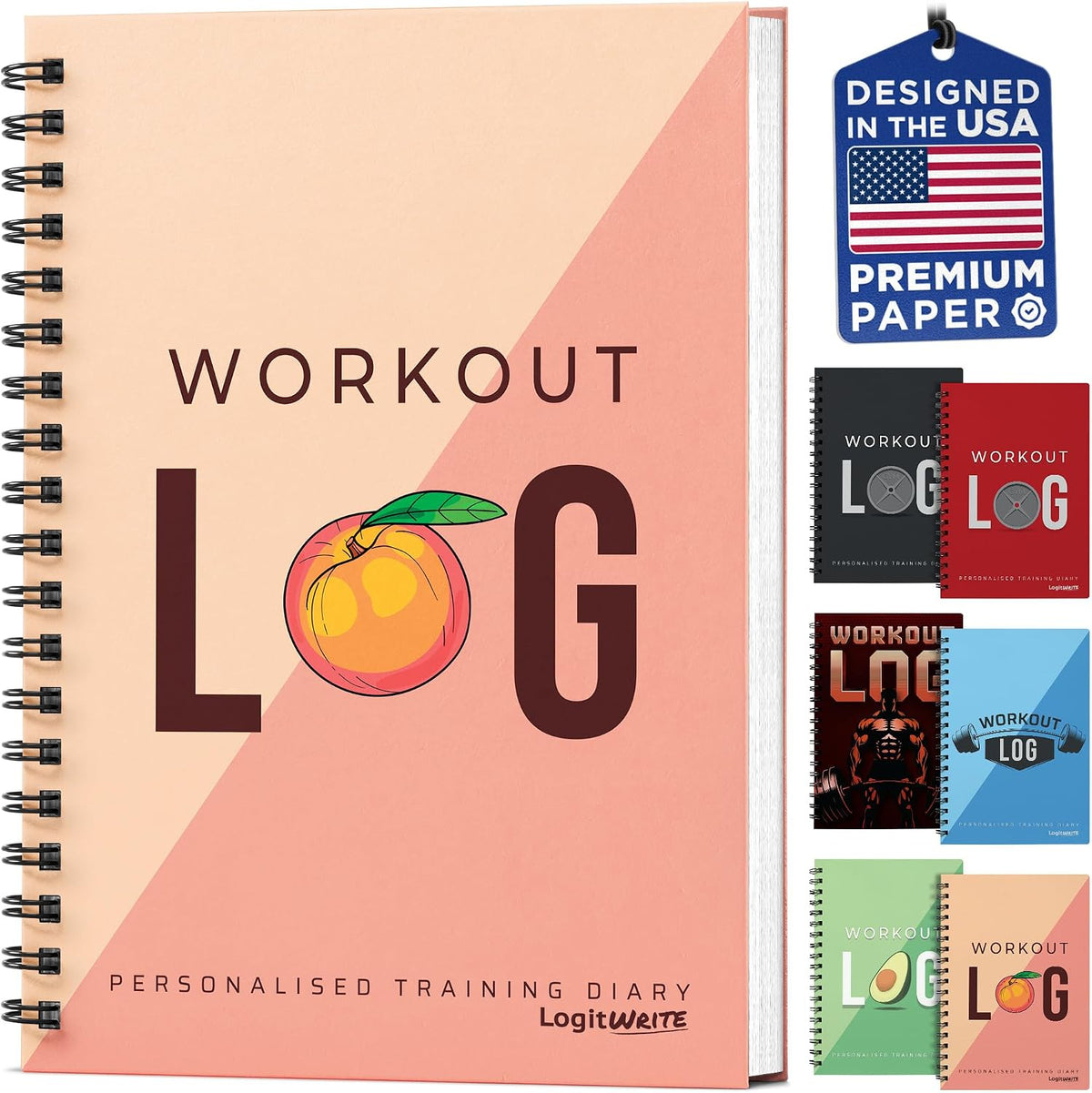 Workout Planner for Daily Fitness Tracking & Goals Setting - A5 Size, 6" x 8", Charcoal Gray - Men & Women Personal Home & Gym Training Diary - Log Book Journal - by Workout Log Gym - Image 11