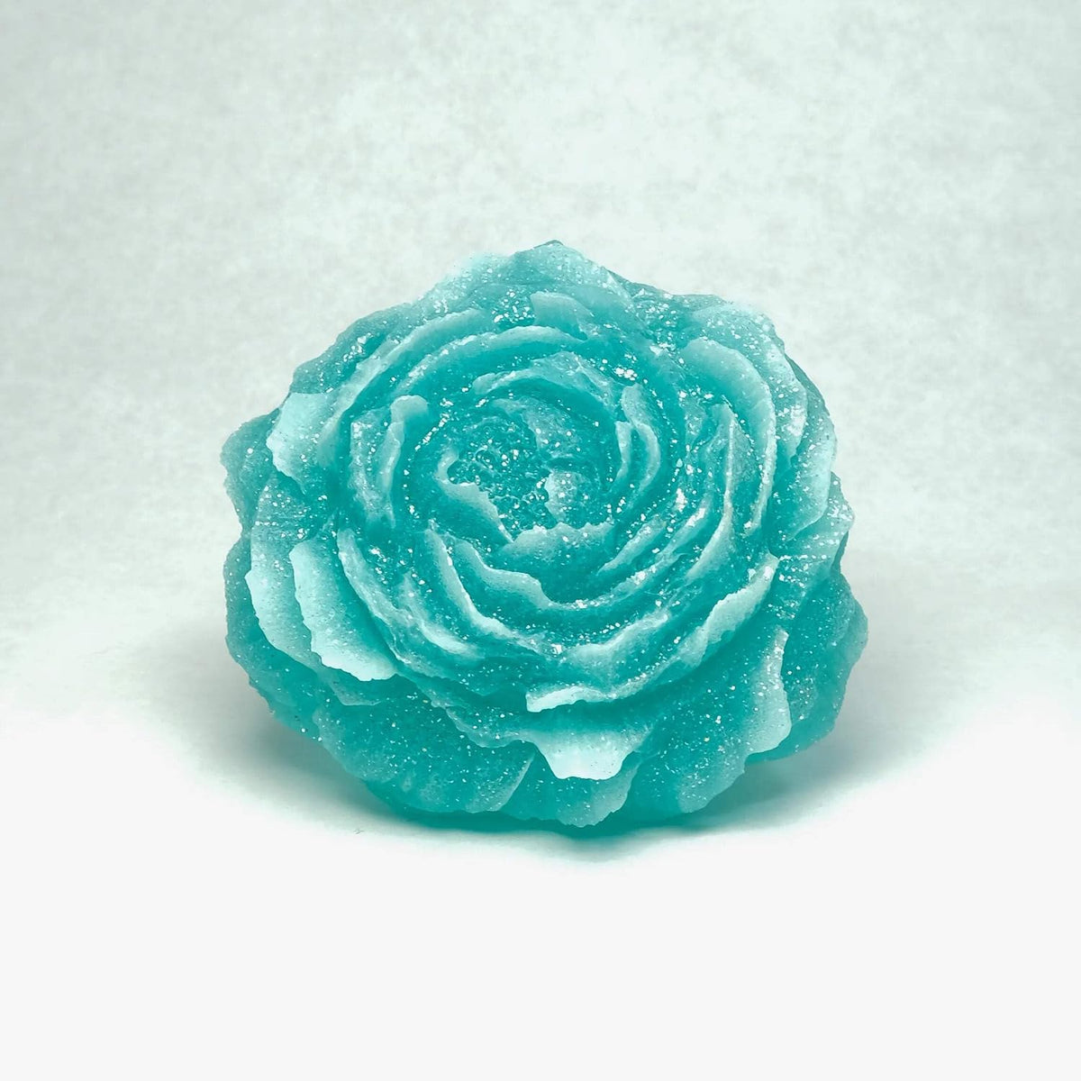 Top down view of artisanal peony dream crystal candy