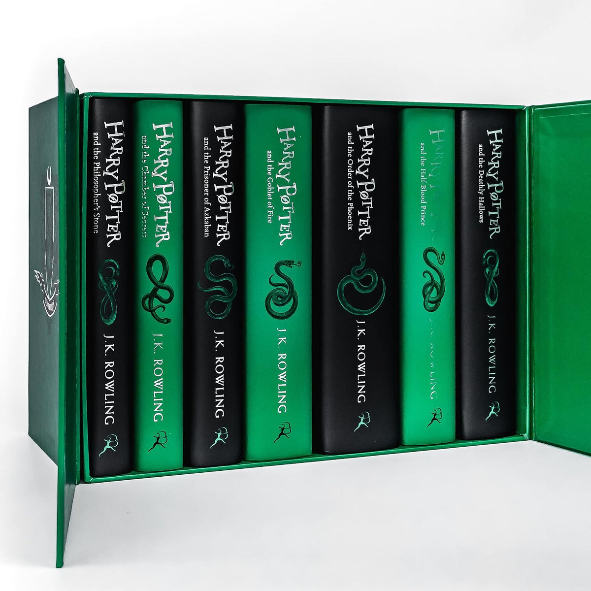 Harry Potter Slytherin serpent embossed slipcase closeup