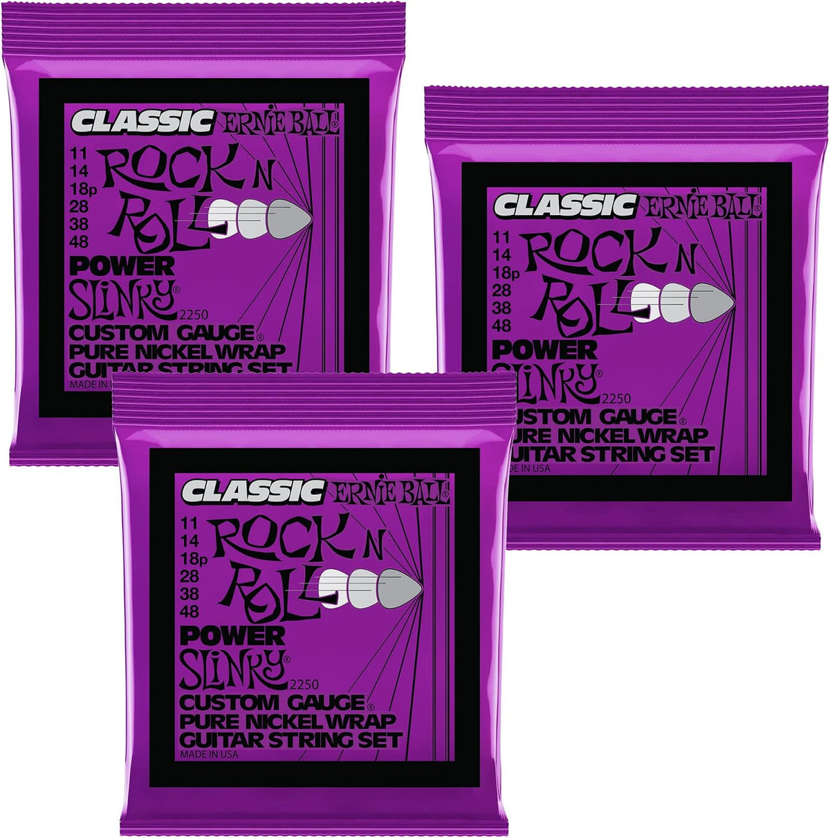 Total Music Source Ernie Ball 2250 Power Slinky guitar strings front view packaging