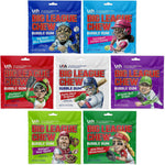 WhataBundle Big League Chew Bulk Variety Pack front view showing seven assorted shredded bubble gum pouches.