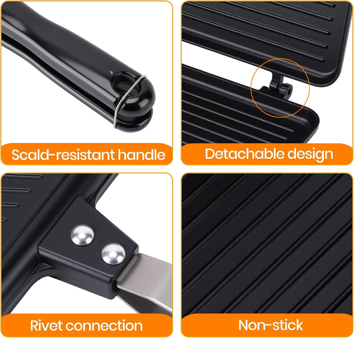 MEKOTRIN aluminum alloy sandwich maker handle detail