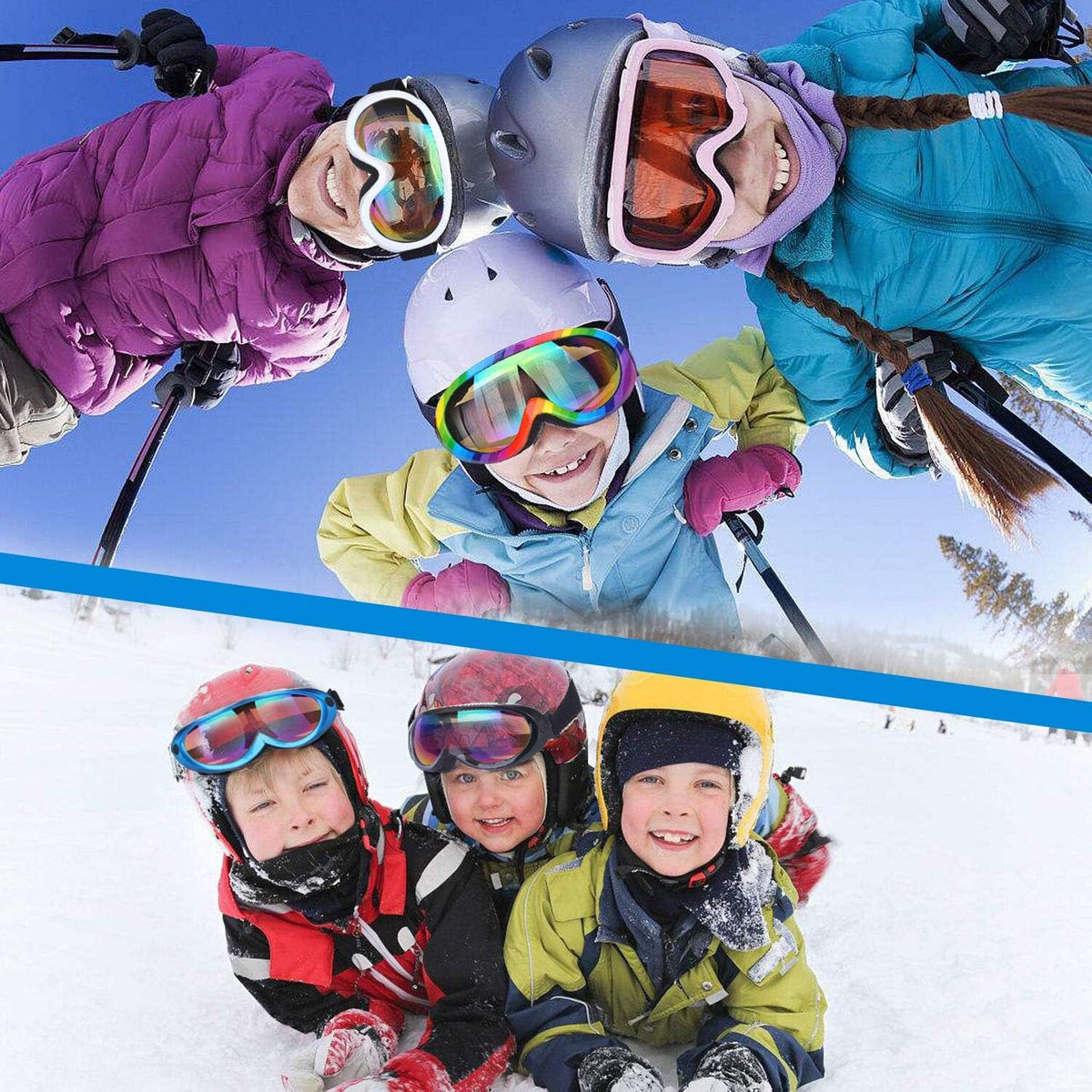 Rngeo goggles for kids and adults displaying adjustable elastic strap