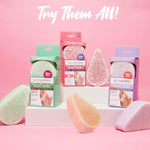 Spongeables Pedi Scrub creating rich lather with water