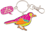 Wit Gifts enamel llama key ring side angle display