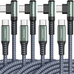 AINOPE USB C Cable 60W 2-Pack 10ft Nylon Braided USB C to USB C Cable Type C Charger Fast Charging Right Angle USBC Cable Charger Cord for iPhone 16 Pro Max 15 Plus Samsung S24 S23 iPad Pro Purple - Image 11