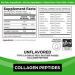 Orgain collagen powder mixed into a glass of water