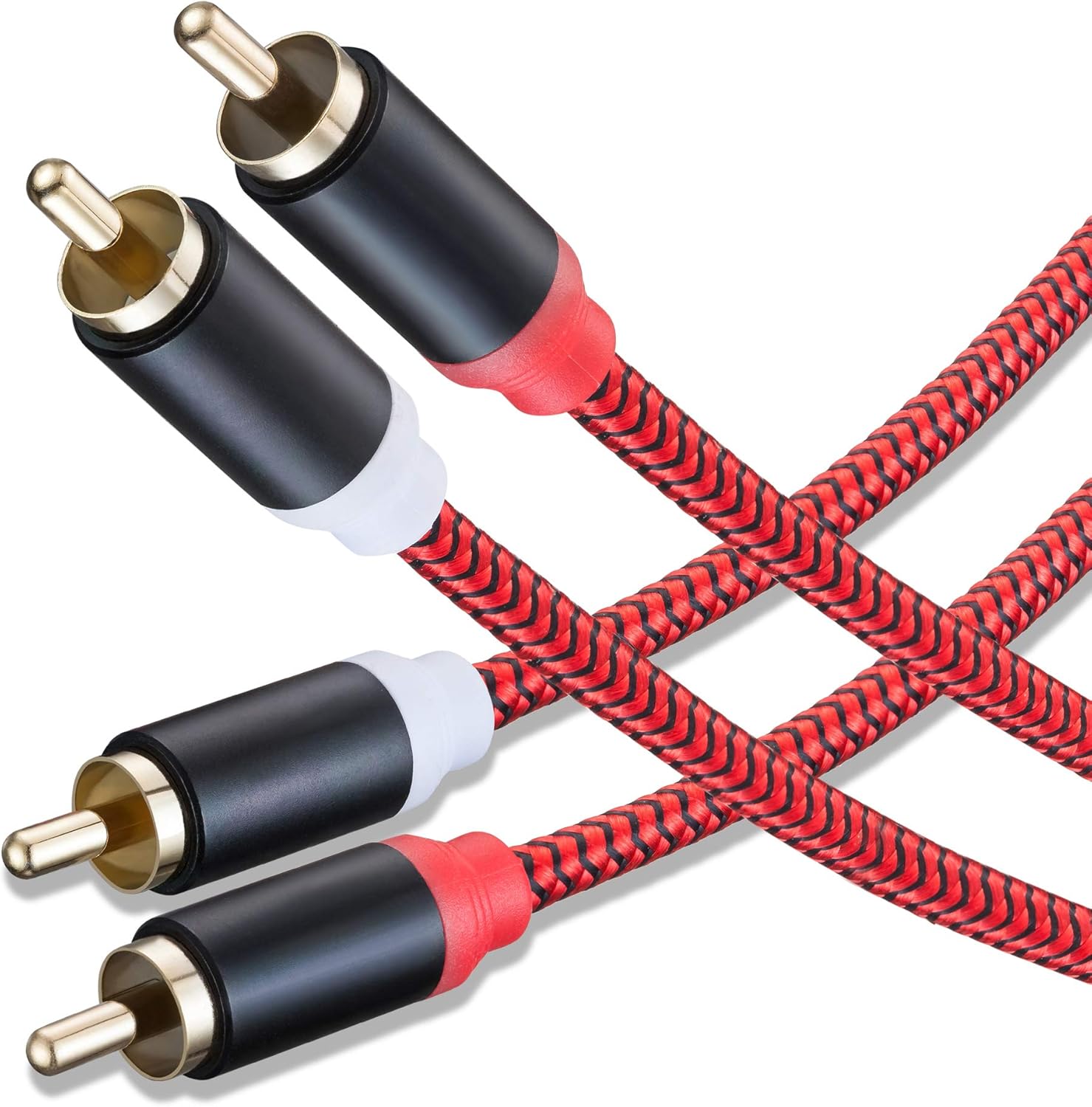 Jelly Tang 2RCA to 2RCA male audio cable front view