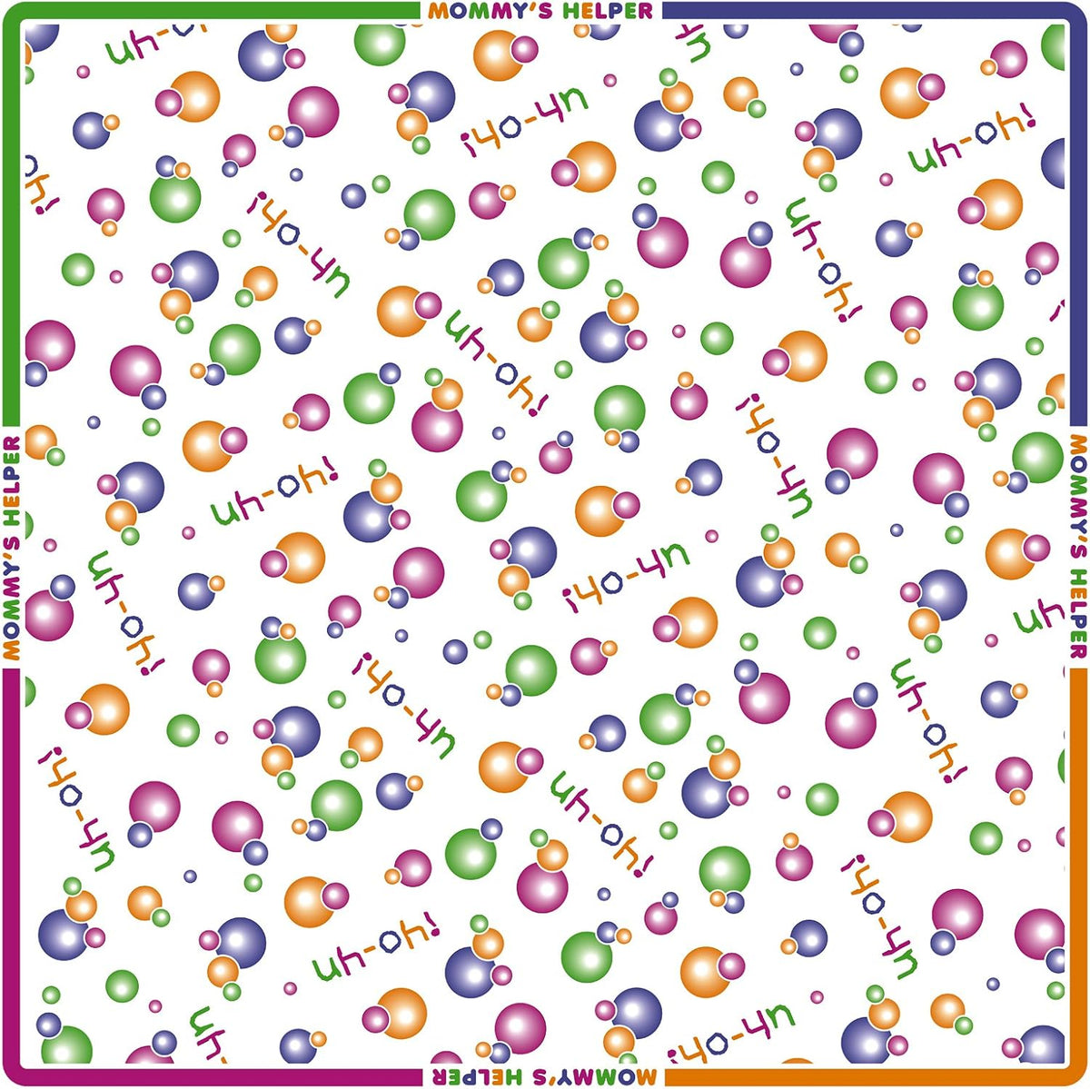 Mommy's Helper splat mat front view floor protector