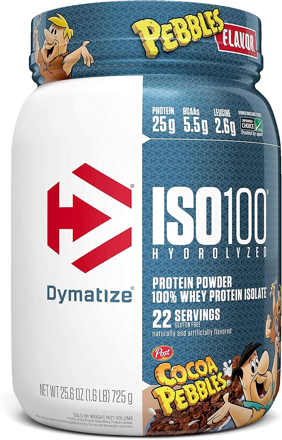 Dymatize ISO100 Hydrolyzed Whey Protein Isolate Cocoa Pebbles front view