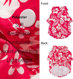 Side view of Fitwarm floral dog outfit for summer