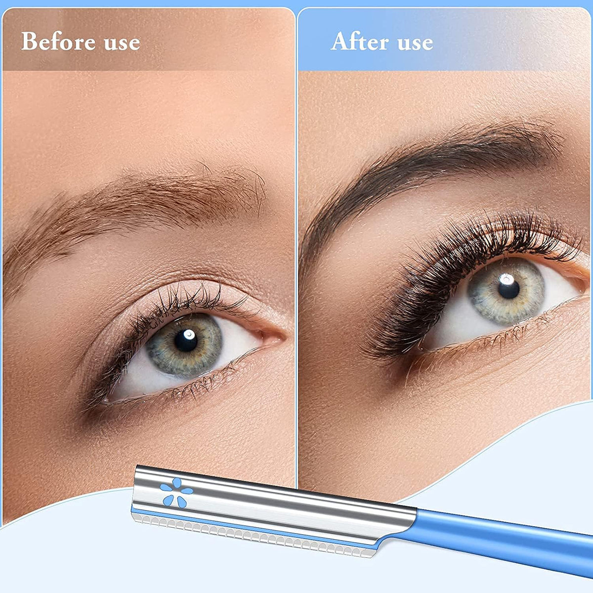NANAN dermaplaning tool showing stainless steel blade and safety guard