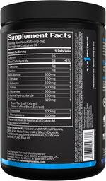 Rule 1 Energized Amino nutrition facts label and ingredient panel