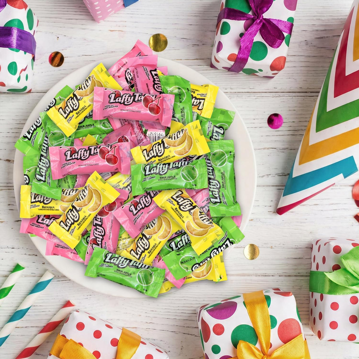 Bulk 2 pound bag of imported assorted fruit taffy candies